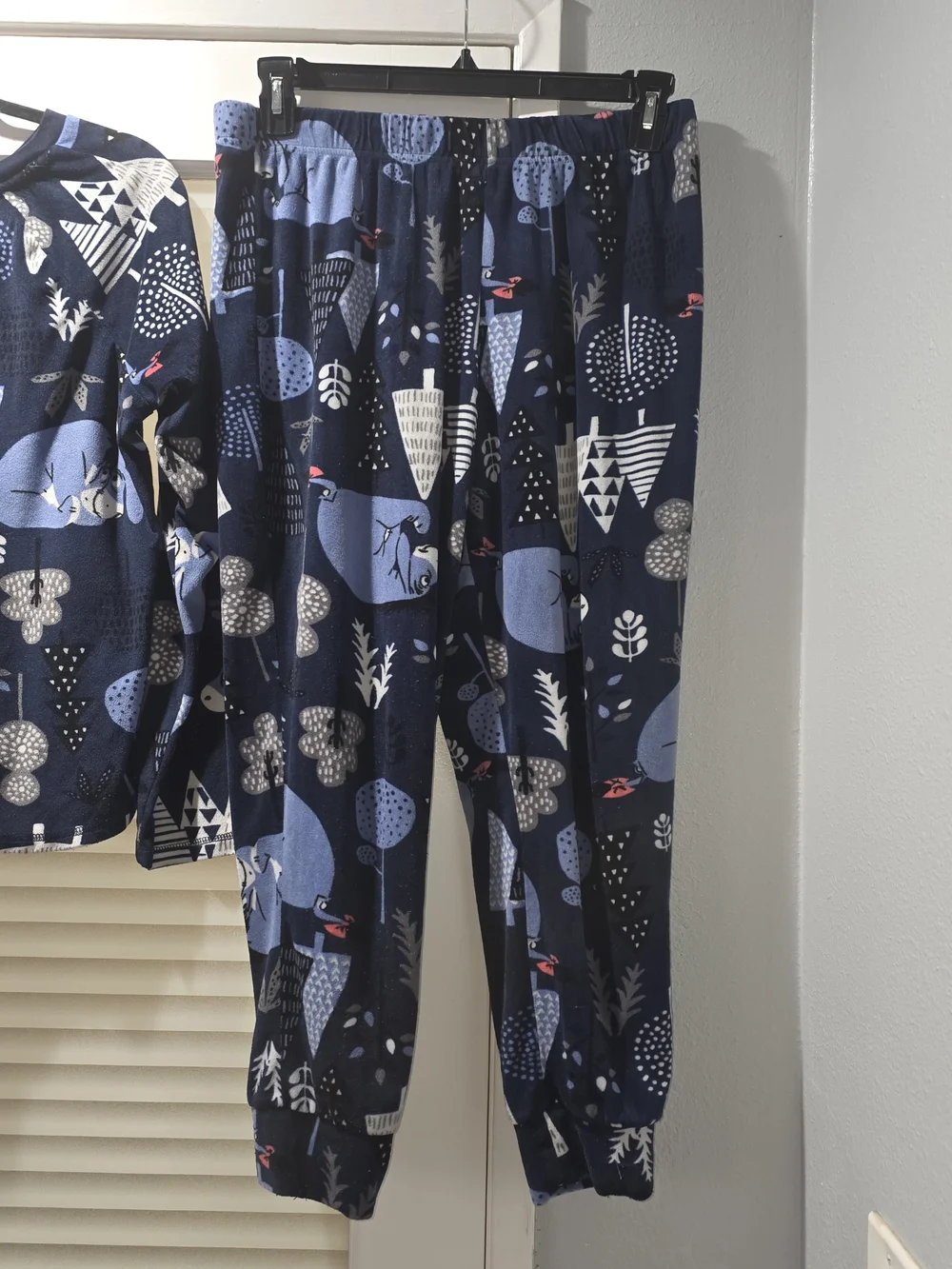 Disney Winnie the Pooh Eeyore navy blue pajama set features a whimsical characte - Picture 3 of 4
